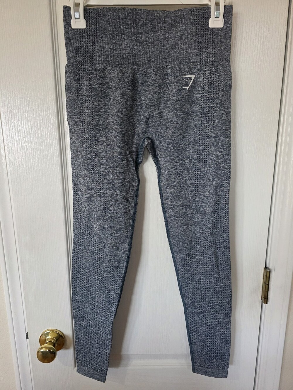 Gymshark Grey Textured Seamless Workout Leggings Sz S